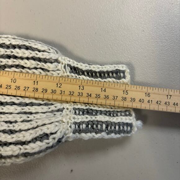 POL Women's Medium Mock Neck Two Tone Handmade Cozy Relaxed Fit Knit Sweater - Picture 8 of 10